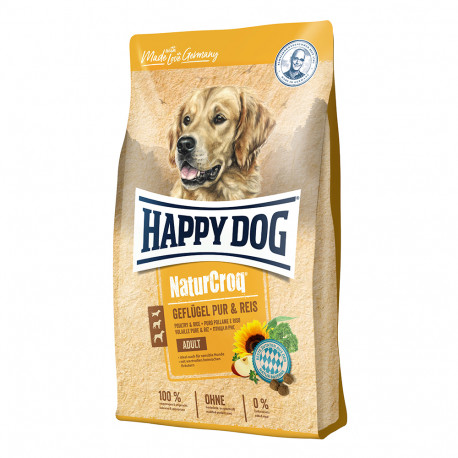 Happy Dog NaturCroq Geflugel Pur & Reis Сухой корм для взрослых собак с птицей и рисом