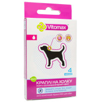 Vitomax Противоразитарные эко-капли на холку от блох и клещей для собак