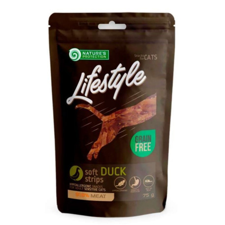 Nature's Protection Lifestyle Cat Snack Soft Duck Strips Ласощі для кішок м'які смужки з качки