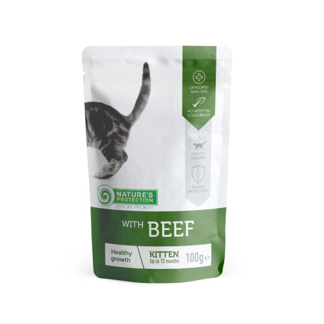 Nature's Protection Kitten Healthy Growth Beef Консерви для здорового розвитку кошенят з яловичиною