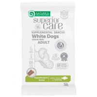 Nature's Protection Superior Care Adult White Hypoallergenic&Dental Care Беззернові гіпоалергенні ласощі для дорослих собак з білим забарвленням