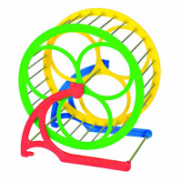 Природа Бігове колесо для гризунів метал+пластик на підставці