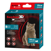Secfour 3D Протипаразитарний нашийник від бліх кліщів та комарів для кішок 35 см