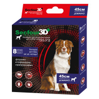 Secfour 3D Противопаразитарный ошейник от блох клещей и комаров для собак средних пород 45 см