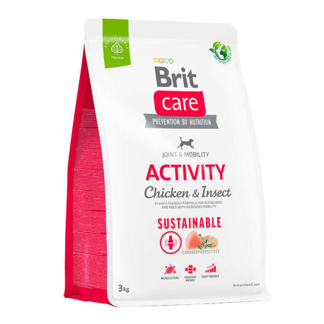 Brit Care Dog Sustainable Activity Chicken & Insect Сухий корм для активних собак з куркою та комахами