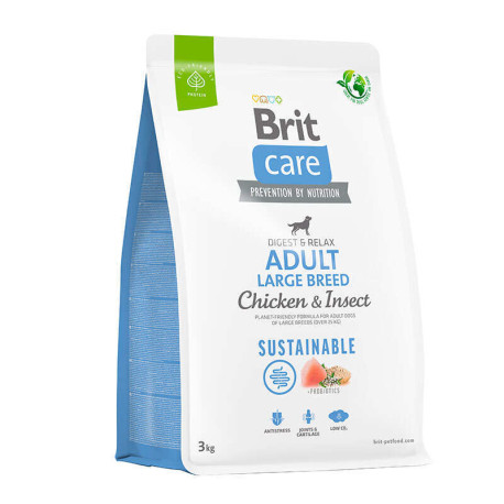 Brit Care Sustainable Adult Dog Large Breed Chicken & Insect Сухой корм для взрослых собак крупных пород с курицей и насекомыми