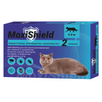 MoxiShield Капли противопаразитарные на холку для котов от 4 до 8 кг
