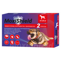 MoxiShield Капли противопаразитарные на холку для собак от 10 до 25 кг