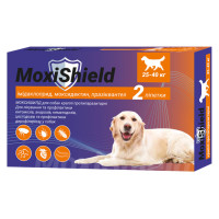MoxiShield Капли противопаразитарные на холку для собак от 25 до 40 кг