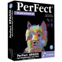 ВетСинтез PerFect Краплі на холку від бліх вошей кліщів та волосоїдів для собак дрібних порід 0,8 мл