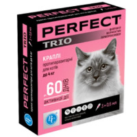ВетСинтез PerFect Trio Краплі на холку від бліх кліщів та глистів для котів до 4 кг