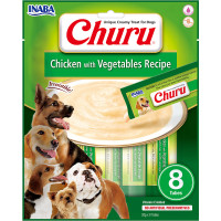 INABA Churu Рідкі ласощі для собак вершковий мус з куркою та овочами
