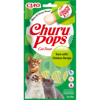 INABA Churu Pops Лакомства для кошек с тунцом и курицей