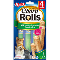 INABA Churu Rolls Ласощі для кішок з куркою та тунцем