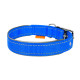 Collar Dog Extremе Ошейник для собак нейлоновый двойной со светоотражающей вставкой голубой