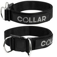 Collar Dog Extremе Ошейник для собак нейлоновый регулируемый на липучке черный POLICE