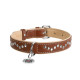 Collar Waudog Soft Ошейник для собак кожаный с металлическими украшениями в виде змейки