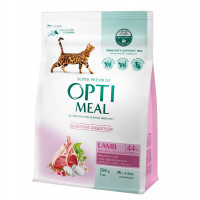Optimeal Cat Adult Lamb Сухой корм для взрослых кошек с чувствительным пищеварением с ягненком