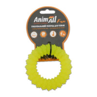 AnimAll Fun Игрушка для собак Кольцо с шипами желтое