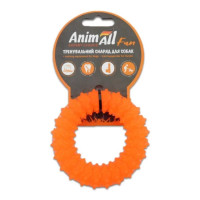 AnimAll Fun Игрушка для собак Кольцо с шипами оранжевое