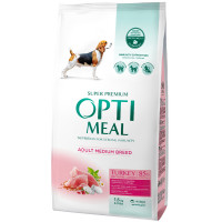 Optimeal Dog Medium Adult Сухой корм для взрослых собак средних пород с индейкой