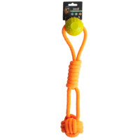 AnimAll GrizZzly Интерактивная игрушка канат с мячиком
