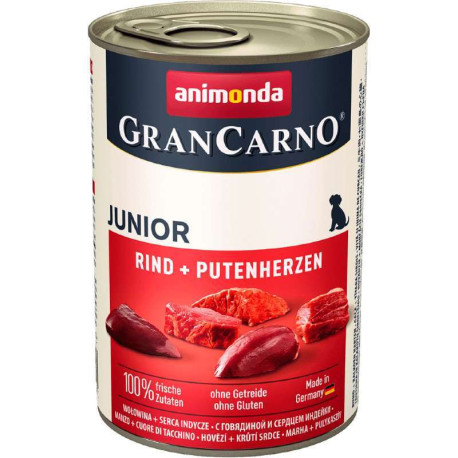 Animonda GranCarno Junior Beef+Turkey hearts Консервы для щенков с говядиной и индейкой