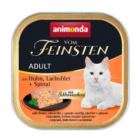 Animonda Vom Feinsten Adult with Chicken,Salmon filet+Spinach Консервы для котов с курицей,лососем и шпинатом