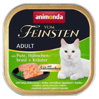 Консерви для котів з індичкою, курячою грудкою та травами Animonda Vom Feinsten Adult Turkey