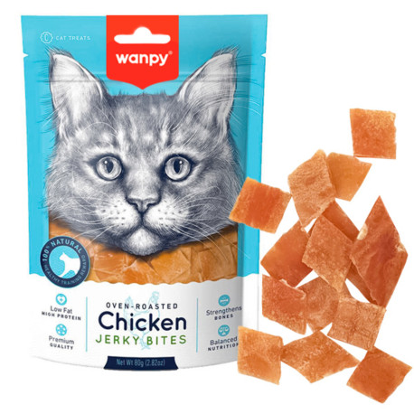 Wanpy Chicken Jerky & Bites Ласощі для котів шматочки