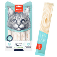 Wanpy Creamy Lickable Treats Tuna & Codfish Лакамства для кошек жидкое тунец с треской