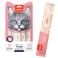 Wanpy Creamy Lickable Treats Tuna & Shrimp Лакомства для кошек жидкое тунец с креветками