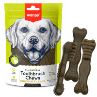 Wanpy Toothbrush Chews Chicken Лакомства для собак зубная щетка со вкусом курицы