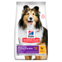 Hills Science Plan Canine Adult Medium Breed Sensitive Stomach and Skin Сухой корм для взрослых собак средних пород с чувствител