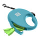 Collar WAUDOG R-leash Поводок-рулетка для собак с контейнером для пакетов голубая