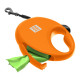 Collar WAUDOG R-leash Повідець-рулетка для собак із контейнером для пакетів помаранчева