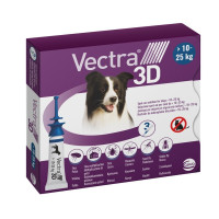 Ceva Vectra 3D Капли на холку для собак от блох, клещей и комаров от 10 до 25 кг