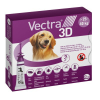 Ceva Vectra 3D Краплі на холку для собак від бліх, кліщів та комарів від 25 до 40 кг