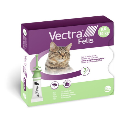 Ceva Vectra Капли на холку для кошек от блох от 0,6 до 10 кг