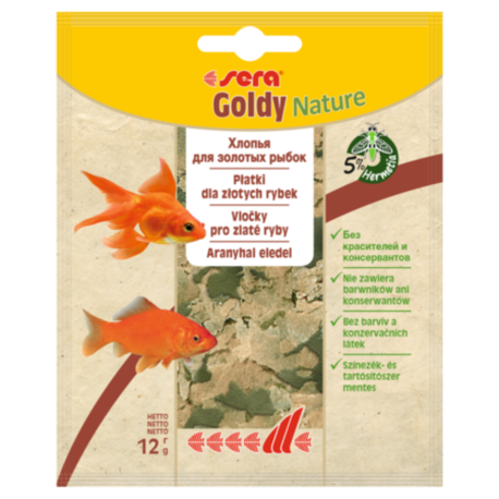 Sera Goldy Nature Корм для золотых рыбок в хлопьях