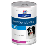 Hills Prescription Diet Canine Adult d/d Food Sensitivities Duck Консервы для взрослых собак с кожными заболеваниями с уткой
