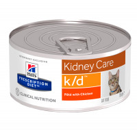 Hills Prescription Diet Feline Adult k/d Kidney Care Chicken Консервы для взрослых кошек при почечной недостаточности с курицей
