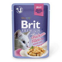 Brit Premium Cat Adult Pouch Консервы для взрослых кошек с курицей в желе
