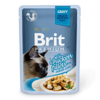 Brit Premium Cat Adult Pouch Консерви для дорослих кішок з курячою філе в соусі