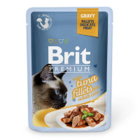 Brit Premium Cat Adult Pouch Консервы для взрослых кошек с филе тунцом в соусе