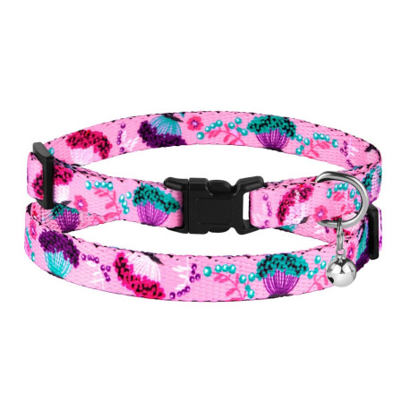 Bronzedog Urban Ошейник для кошек с пластиковой застежкой цветы 