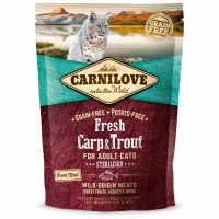 Carnilove Fresh Cat Adult Carp and Trout Sterilised Беззерновий сухий корм для стерилізованих кішок з коропом та фореллю