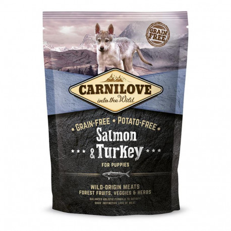 Carnilove Dog Puppy Salmon and Turkey Беззерновий сухий корм для цуценят з лососем та індичкою
