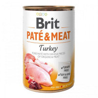 Brit Pate and Meat Turkey Консервы для взрослых собак с индейкой