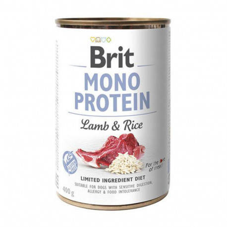Brit Mono Protein Lamb and Rice Консерви для дорослих собак з ягнятком та темним рисом